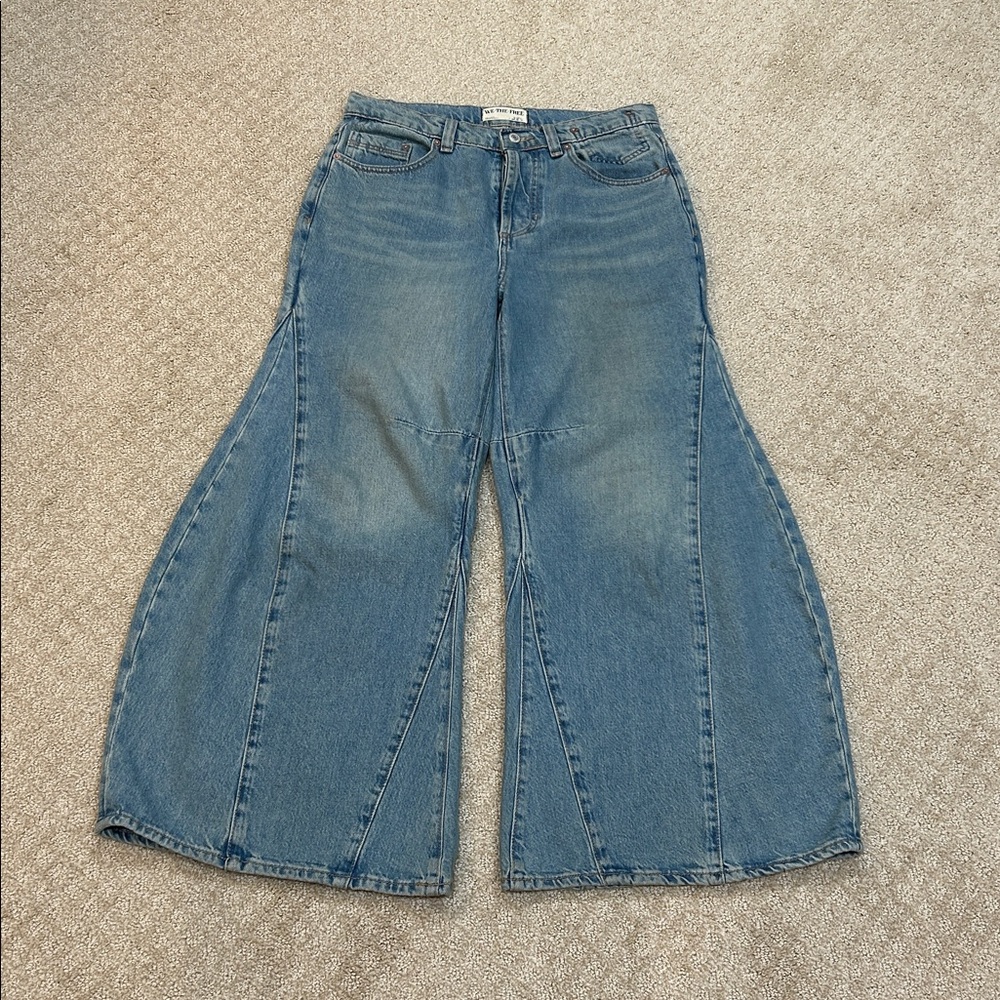 We The Free Sky Blue Wide Leg Jeans - Picture 5 of 14